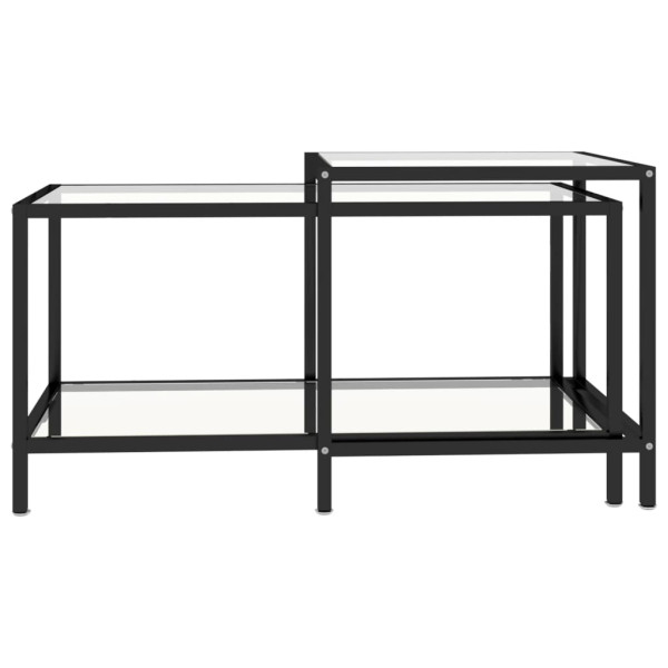 Mesas de centro 2 pcs vidro temperado transparente M 4