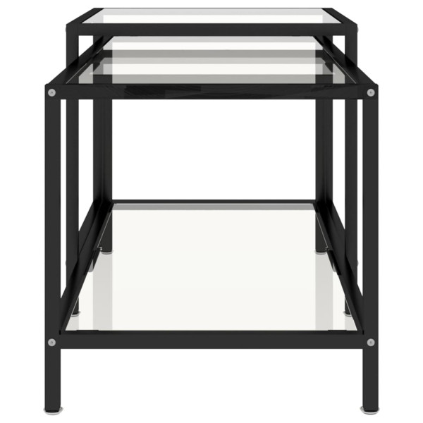 Mesas de centro 2 pcs vidro temperado transparente M 5