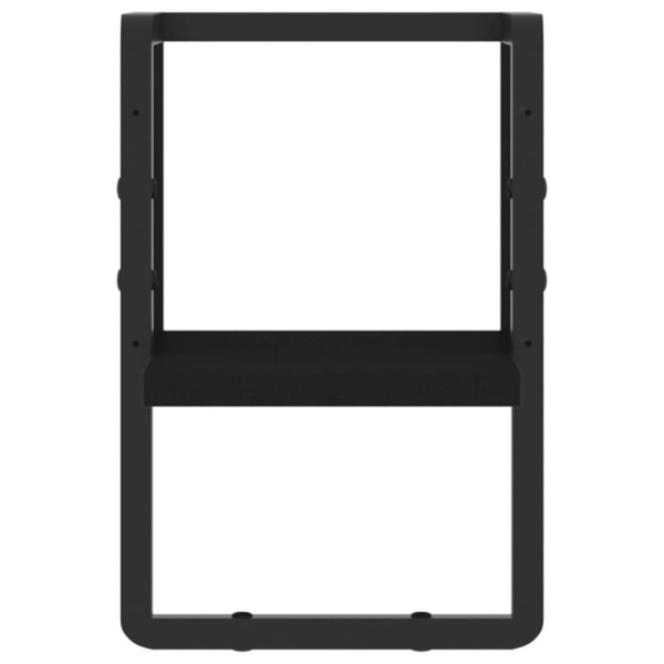 Prateleira de parede com barra 20x25x30 cm preto M 4