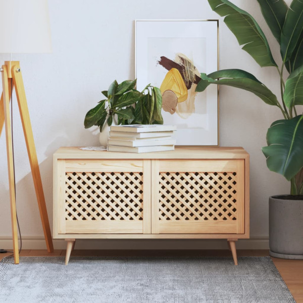 Puertas de armario entramado 2 uds madera pino 49.5x39.5 cm D