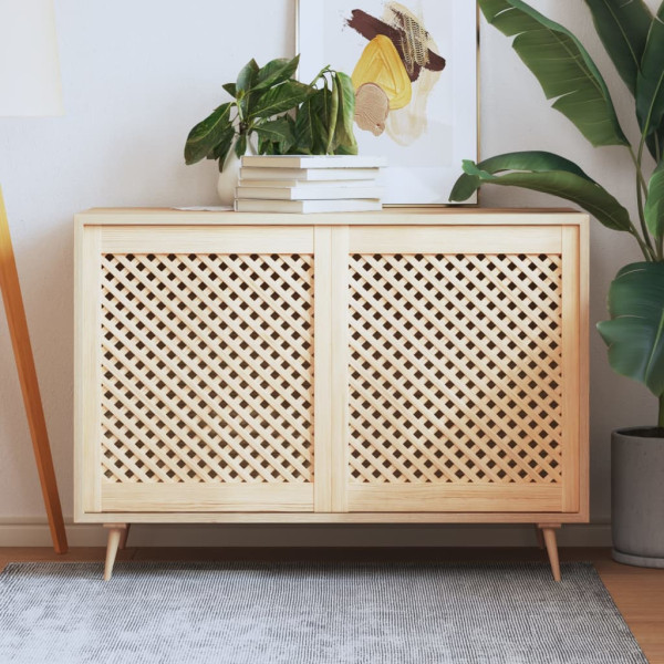 Puertas de armario entramado 2 uds madera pino 59.5x69 cm M 3