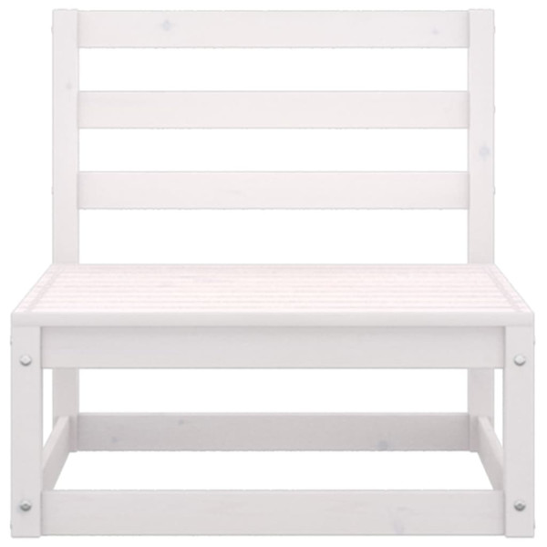 Sofá de 2 lugares para jardim pinho maciço branco M 5