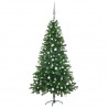 Árvore Natal artificial pré-iluminada c/ bolas 150 cm verde 1