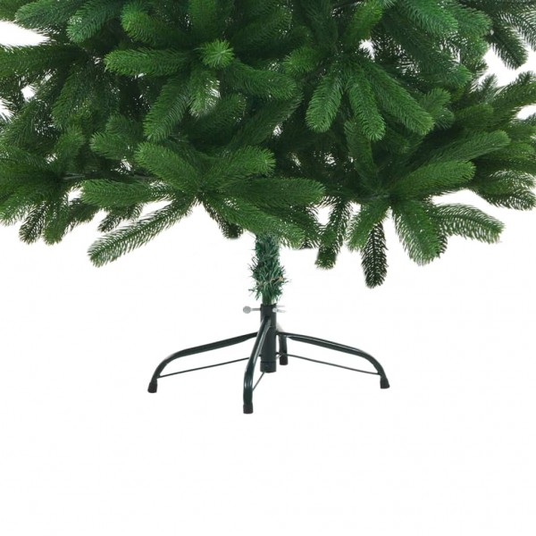 Árbol de Navidad preiluminado con luces y bolas verde 150 cm M 3