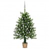 Árbol de Navidad artificial con luces y bolas verde 90 cm 1