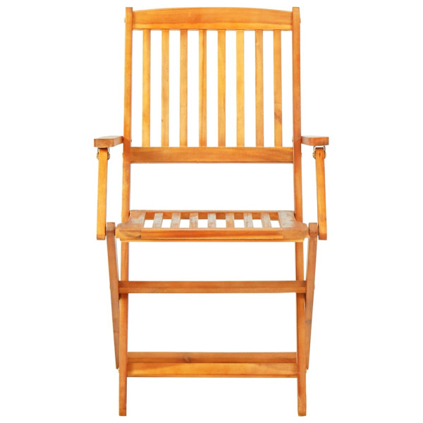 Set comedor de jardín plegable 7 pzas madera maciza de acacia M 4