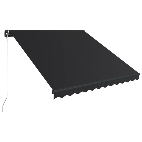 Toldo retráctil manual con LED gris antracita 350x250 cm M 3