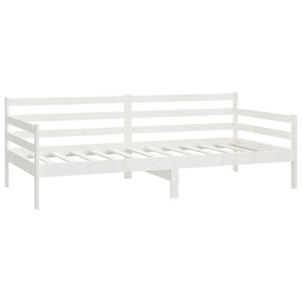 Sofá-cama com colchão 90x200 cm pinho maciço branco M 5