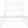 Estrutura de cama com cabeceira 80x200 cm metal branco 5