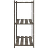 Unidade arrumação 3 prateleiras 80x38x90 cm pinho maciço cinza 4