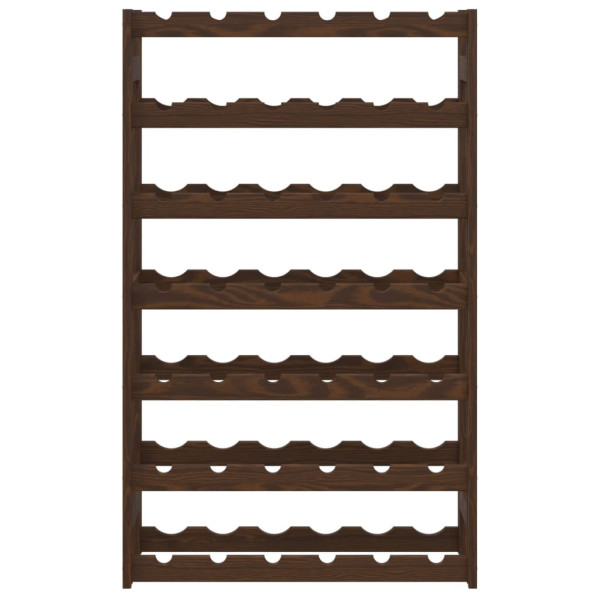 Garrafeira para 42 garrafas madeira de pinho maciça castanho M 3