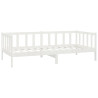 Sofá-cama com colchão 90x200 cm pinho maciço branco 5
