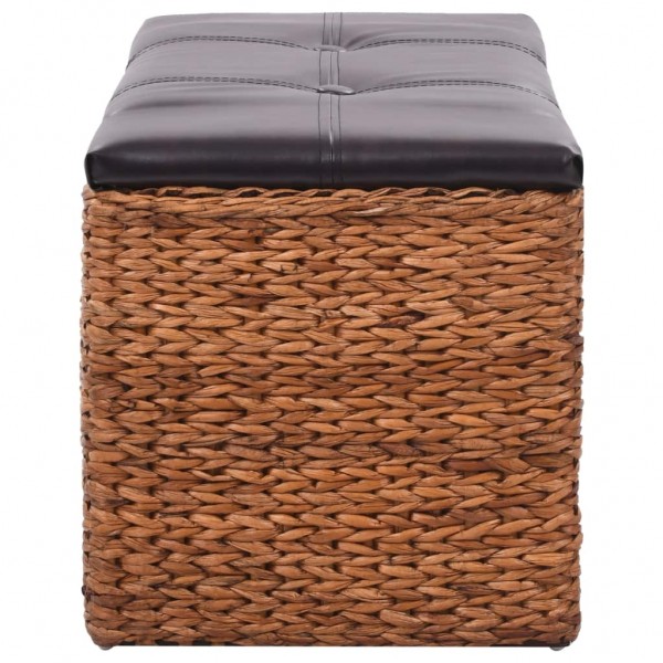 Banco com 2 cestos erva marinha 71x40x42 cm castanho M 5