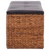 Banco con 2 cestas hierba marina 71x40x42 cm marrón 5