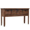 Mesa consola madeira de abeto maciça 131x35.5x75 cm castanho 1