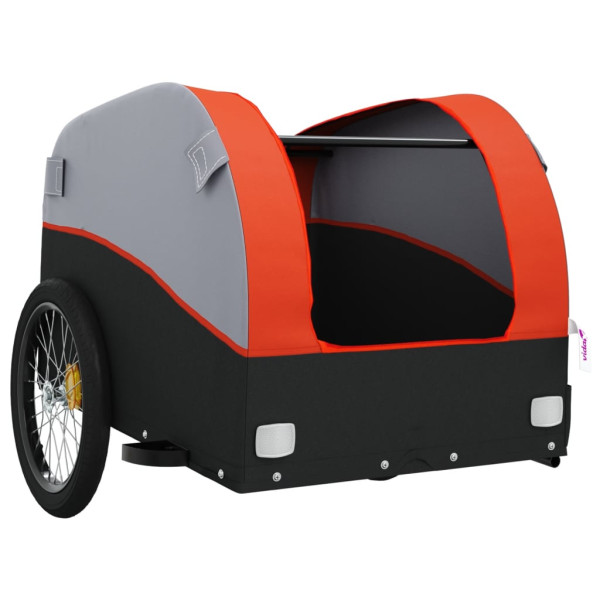 Remolque de carga para bicicleta hierro negro y naranja 45 kg M 5