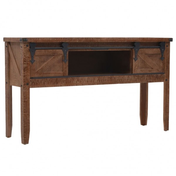Mesa consola madeira de abeto maciça 131x35.5x75 cm castanho M 5