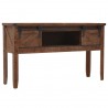 Mesa consola madeira de abeto maciça 131x35.5x75 cm castanho 5