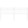 Cabeceira de cama 193 cm metal branco 3