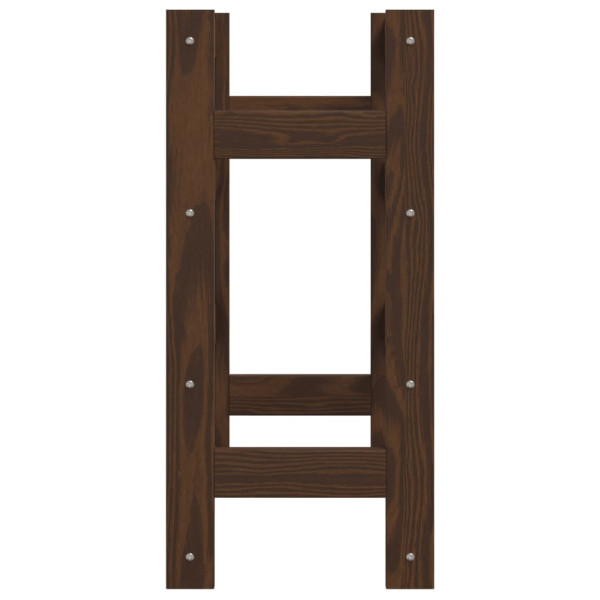 Garrafeira para 16 garrafas madeira de pinho maciça castanho M 4