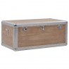 Caja de almacenaje madera maciza abeto marrón 91x52x40 cm 5