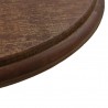 Mesa auxiliar de madera de abeto maciza marrón 40x64 cm 4