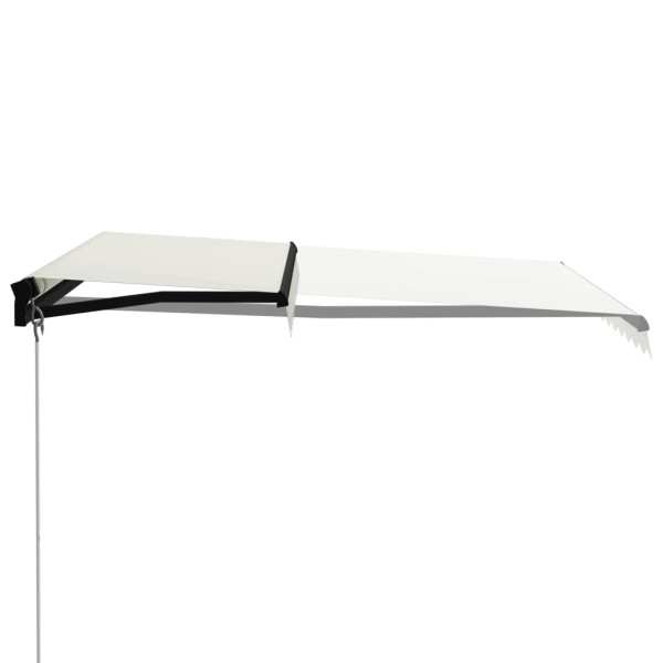 Toldo retráctil manual con LED crema 300x250 cm M 3
