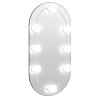Espelho com luzes LED vidro oval 40x20 cm 2