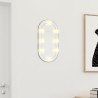 Espelho com luzes LED vidro oval 40x20 cm 3