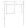 Cabeceira de cama 75 cm metal branco 2
