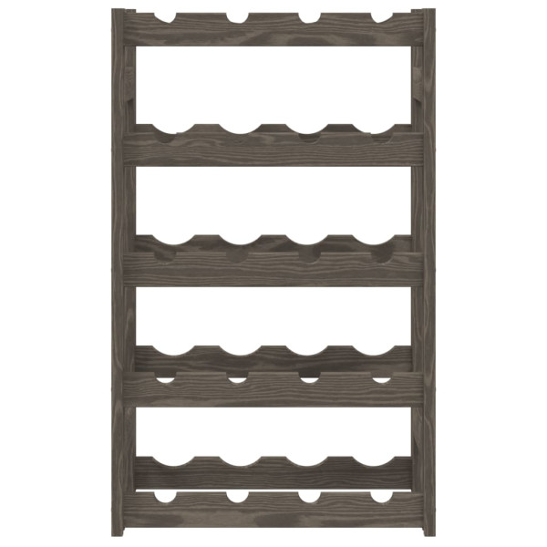 Botellero para 20 botellas madera maciza de pino gris M 3