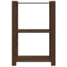 Estantería de 3 niveles madera maciza pino marrón 60x38x90 cm 3