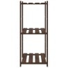 Estantería de 3 niveles madera maciza pino marrón 60x38x90 cm 4