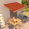 Toldo retrátil automático 400x300 cm laranja e castanho 1