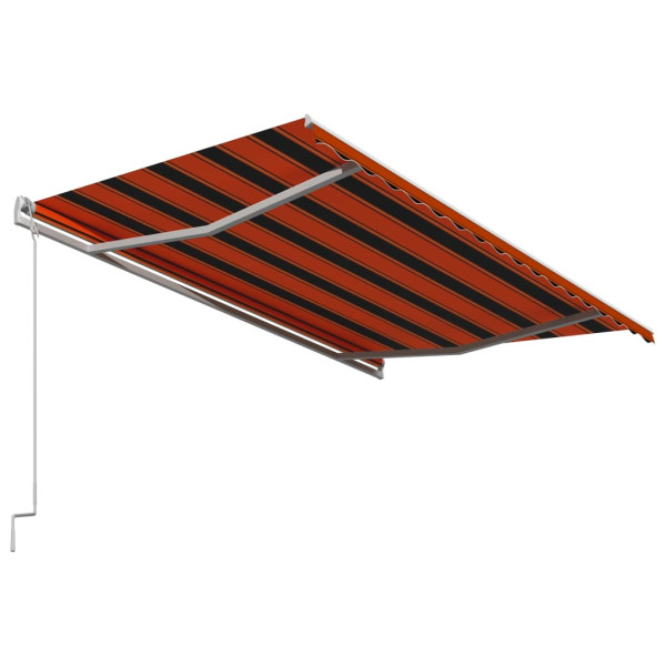 Toldo automático retráctil naranja y marrón 400x300 cm M 4