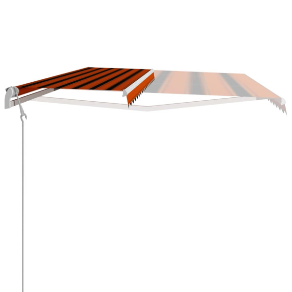 Toldo retrátil automático 400x300 cm laranja e castanho M 5