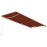 Toldo automático retrátil laranja e marrom 600x300 cm 4