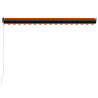 Toldo manual retráctil con LED naranja y marrón 450x300 cm 4