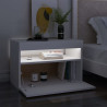 Mesa de cabeceira & luzes LED 60x35x40 cm deriv. madeira branco 4