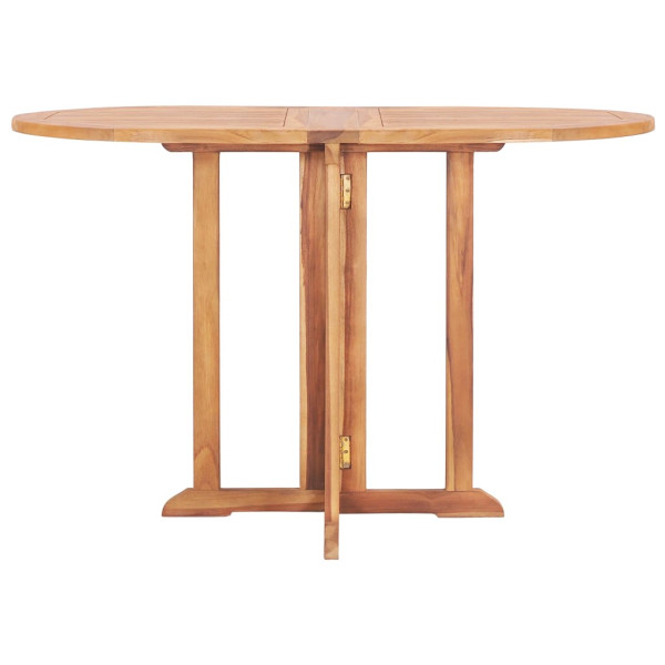 Set comedor de jardín plegable 5 piezas madera maciza de teca M 3