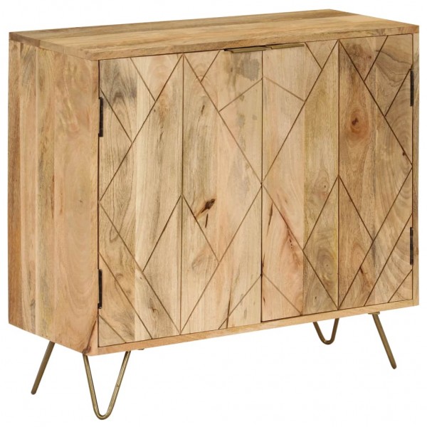 Aparador de madera maciza de mango 80x30x75 cm D