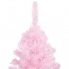 Árvore Natal artificial pré-iluminada c/ bolas PVC rosa 3