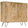 Aparador de madera maciza de mango 80x30x75 cm 4