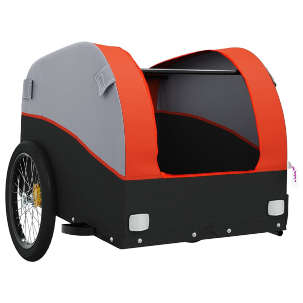 Remolque de carga para bicicleta hierro negro y naranja 45 kg M 5
