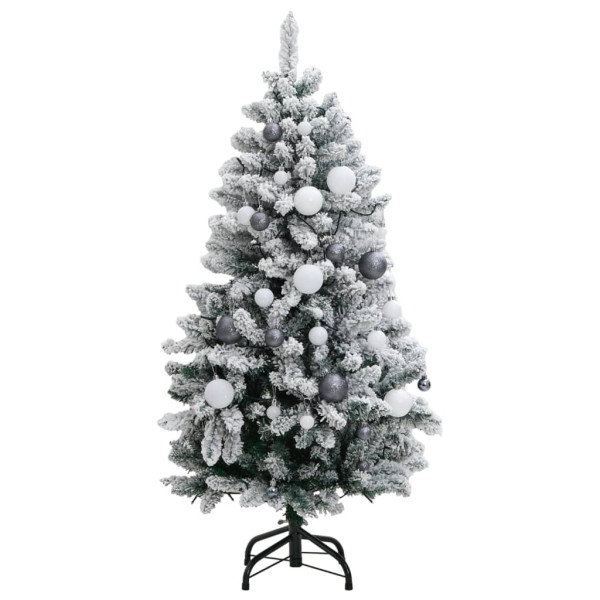 Árvore de Natal artificial com pendências 150 LED e bolas 150 cm M 4