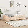 Sofá cama de madera maciza de pino 75x190 cm 1