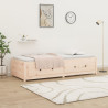 Sofá cama de madera maciza de pino 75x190 cm 4