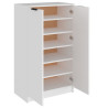 Mueble zapatero de madera contrachapada blanco 59x35x100 cm 5