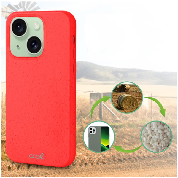 Carcaça COOL para iPhone 15 Plus Eco Biodegradável Vermelho M 6
