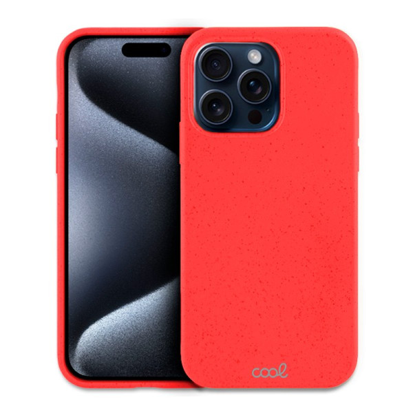 Carcasa COOL para iPhone 15 Pro Eco Biodegradable Rojo M 3